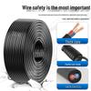 2-Core Waterproof Outdoor Power Cable, Extra Thick Beef Tendon, 2.5mm² Antifreeze Soft Wire with Plug.