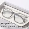 Men'S Classic Square Myopia Glasses High-Definition Blue Light Blocking Glasses Women'S New Fashionable Myopia Glasses -3.5-4.0