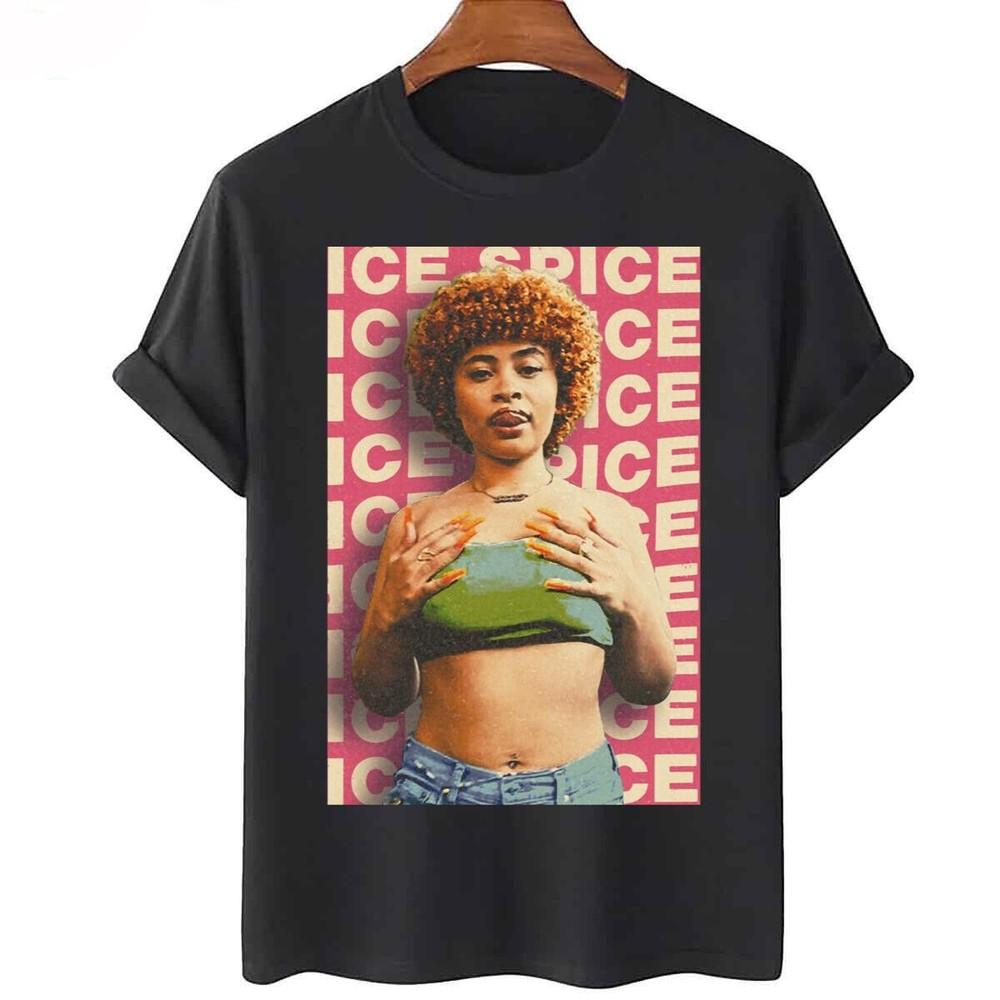 Новый! Иконическая футболка Ice Spice Концерт 2025 Унисекс S-5XL BL304 Унисекс Футболка