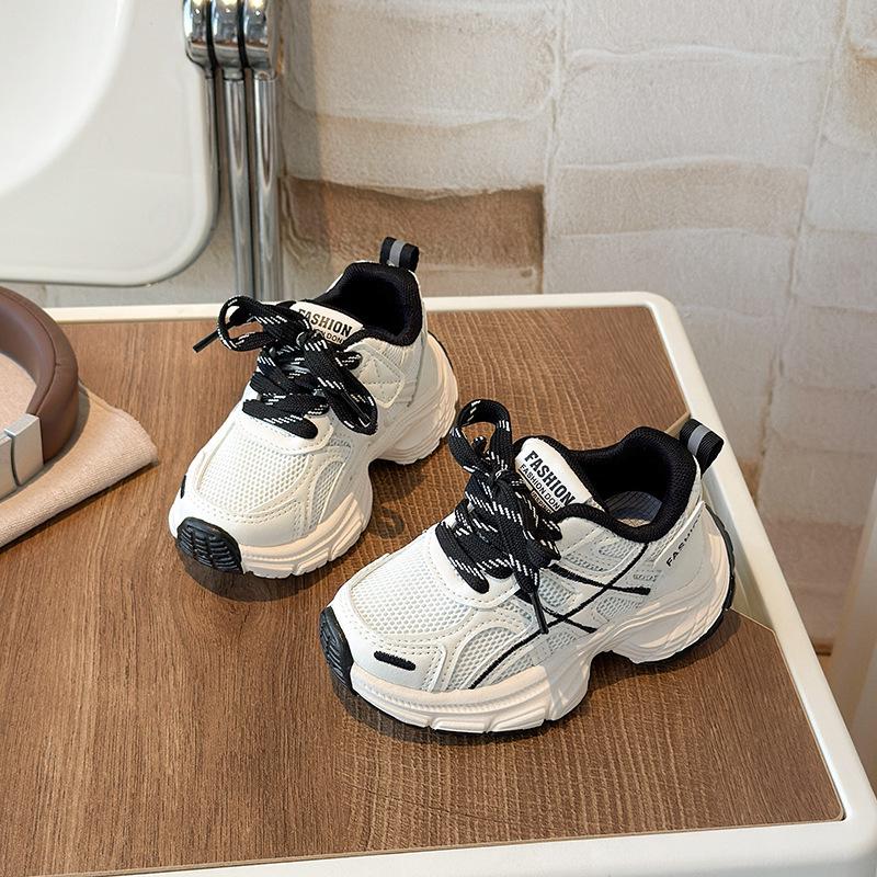 Модные детские кроссовки в корейском стиле, весна 2026: Легкие, удобные спортивные кроссовки для бега для мальчиков и девочек.