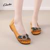 Модные летние новые этнические туфли из натуральной кожи с цветочным узором, повседневные туфли на плоской подошве для женщин среднего и пожилого возраста, обувь для мам