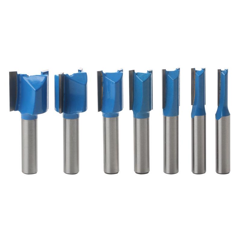 Набор из 7 карбидных двухсторонних прямых ножей 8 мм для деревообработки и фрезерования
