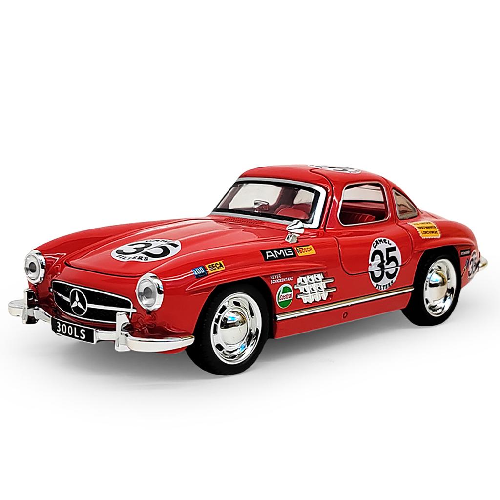 1/32 Benz 300SL 35# Винтажный Классический Сплав Металл Литой Модель Автомобиля Звук и Свет Симуляция Коллекция Дисплей Украшения Подарок