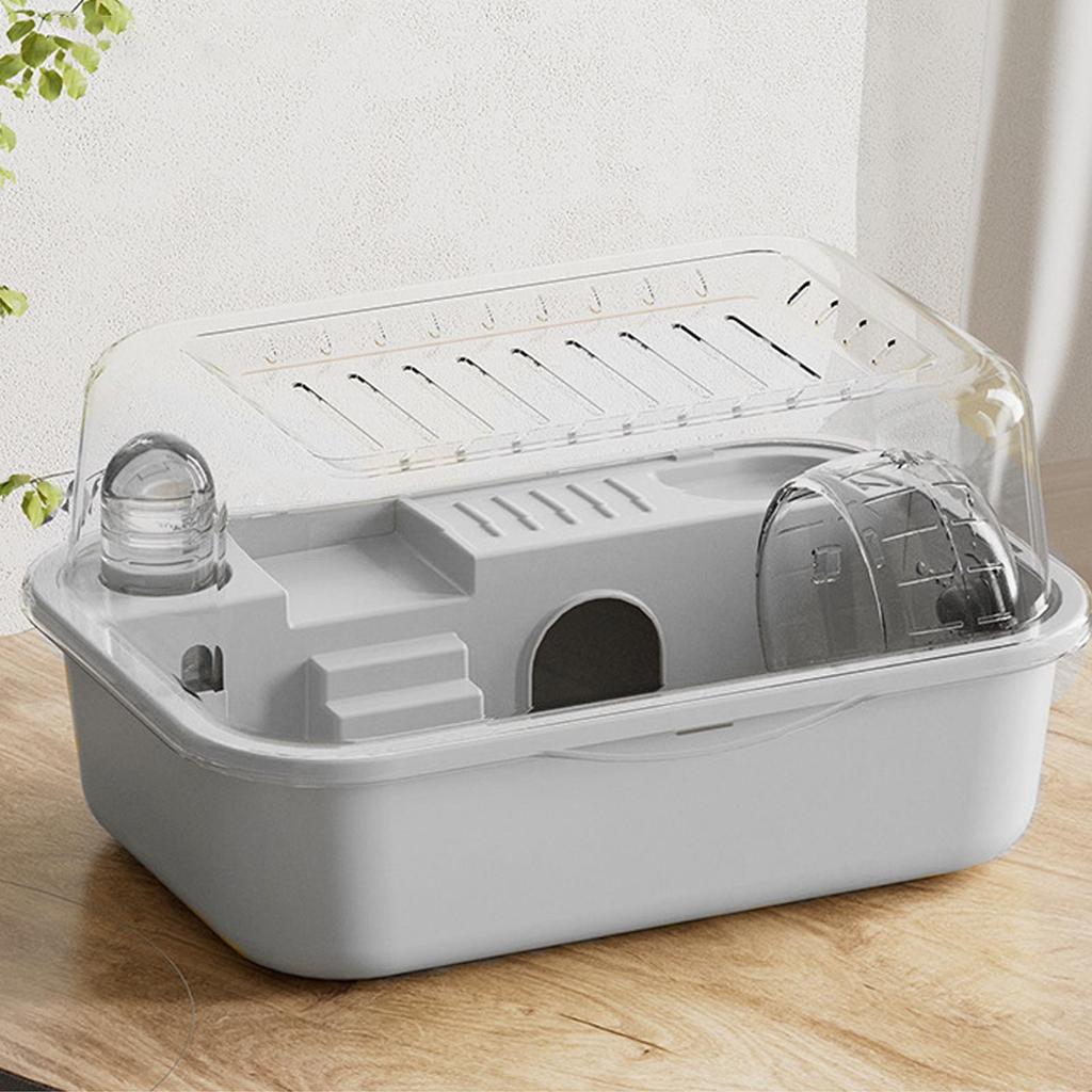 Двухъярусная большая клетка для хомяка с колесом для упражнений, роскошный домик для питомца, гнездо для хомяка, портативная среда обитания для мелких животных для песчанок, мышей