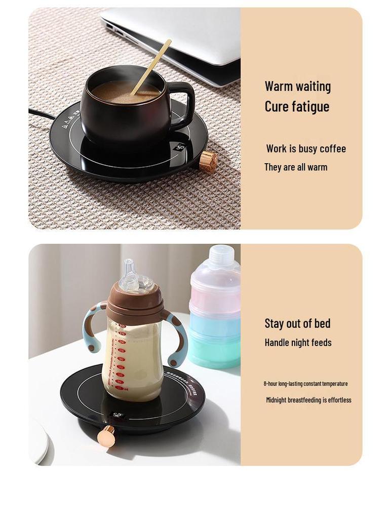 Automatic Smart Warm Coaster - 55°C Desktop Touch Plug-in