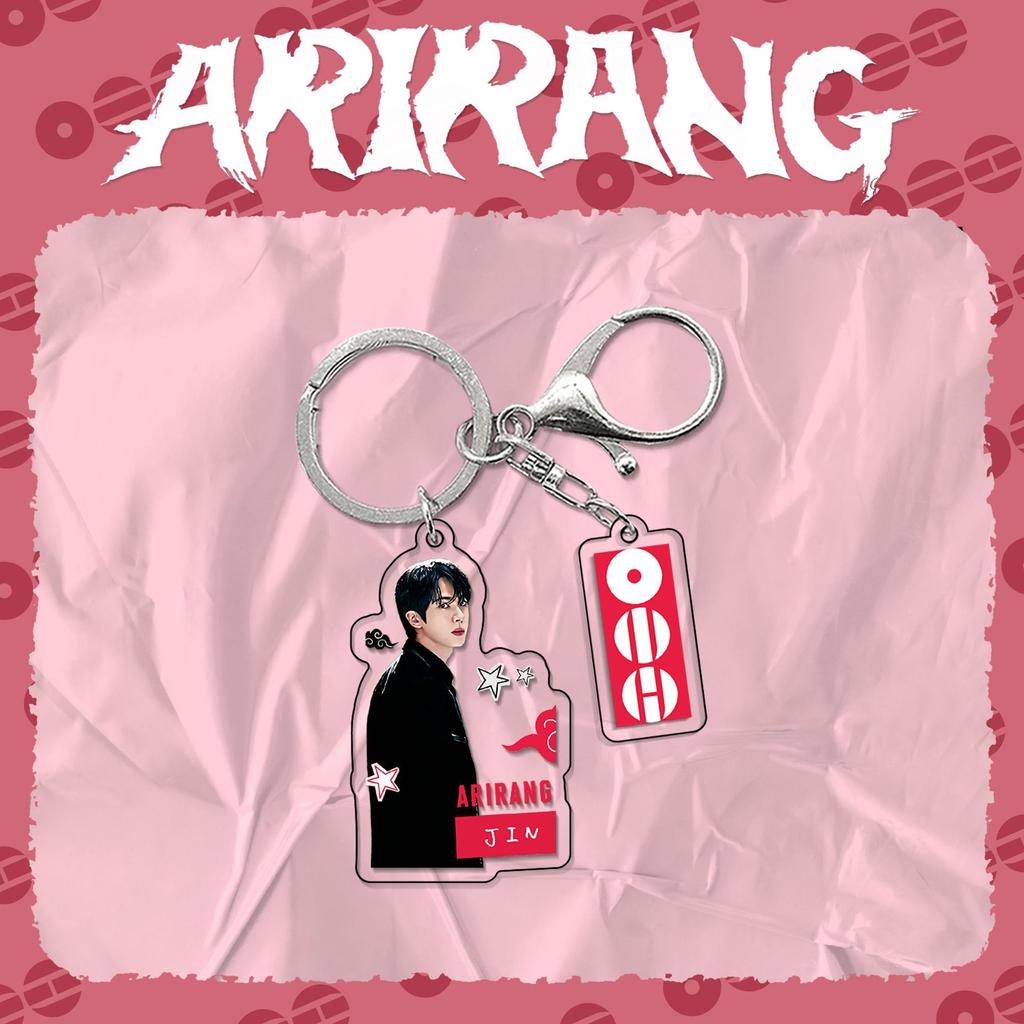 BTS Акриловый брелок Arirang World Tour, Шарм с изображением участника Bangtan Boys в костюме и группы с биркой-логотипом, Аксессуар для сумки фаната Kpop ARMY