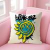 Band BBlink Cushion Cover Natural Linen Pillow Case DoubleSided Print Decorative Sofa Pillowcase Home Decor Gift