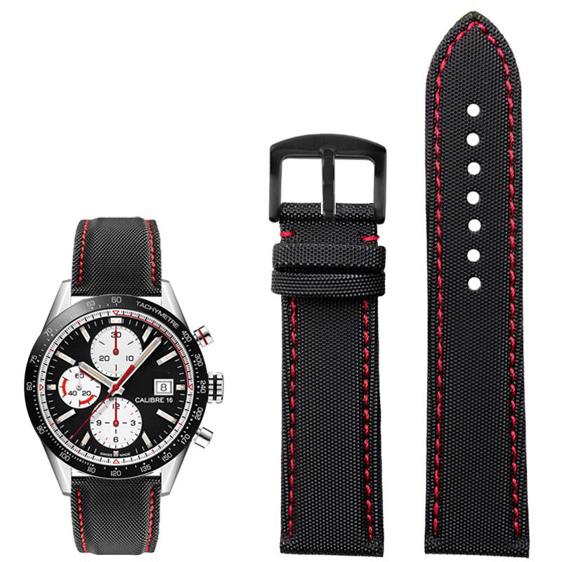 Классический 20 мм 21 мм 22 мм 23 мм 24 мм нейлоновый кожаный ремешок для часов Seiko № 5 Rolex longines WATCH Мужской Женский холщовый тканевый ремешок для часов
