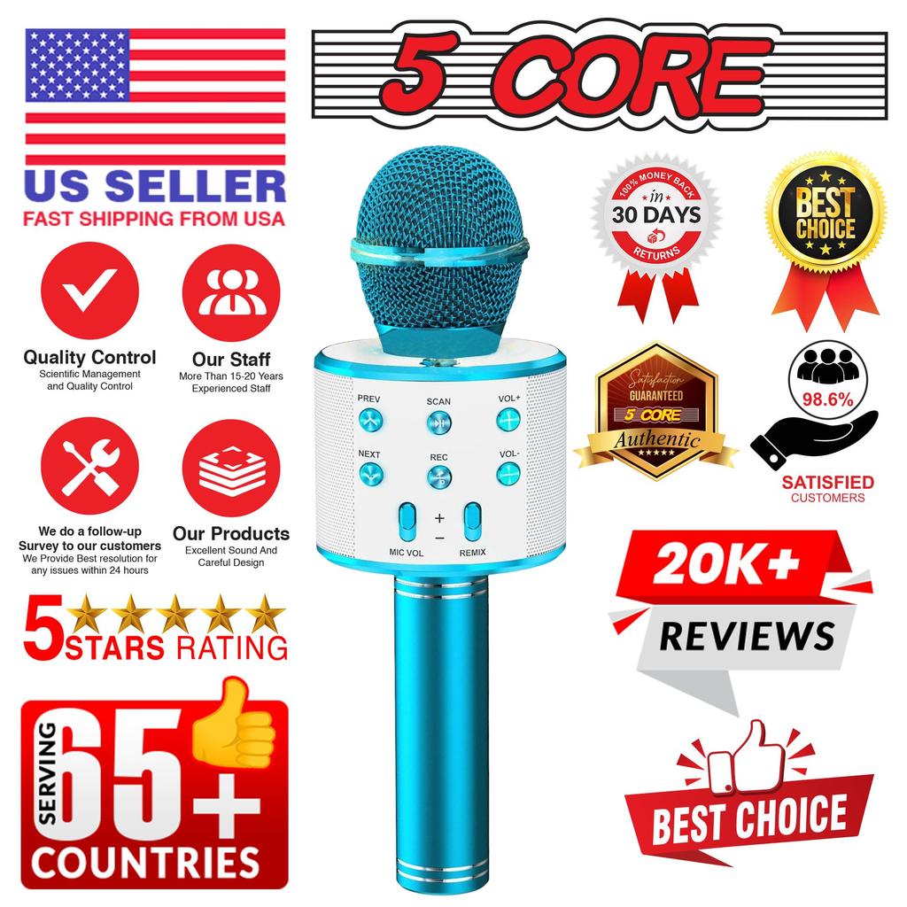 Microphone Wireless Karaoke Mic With Speaker 3 in 1 Portable Bluetooth Microfono Inalambrico V4