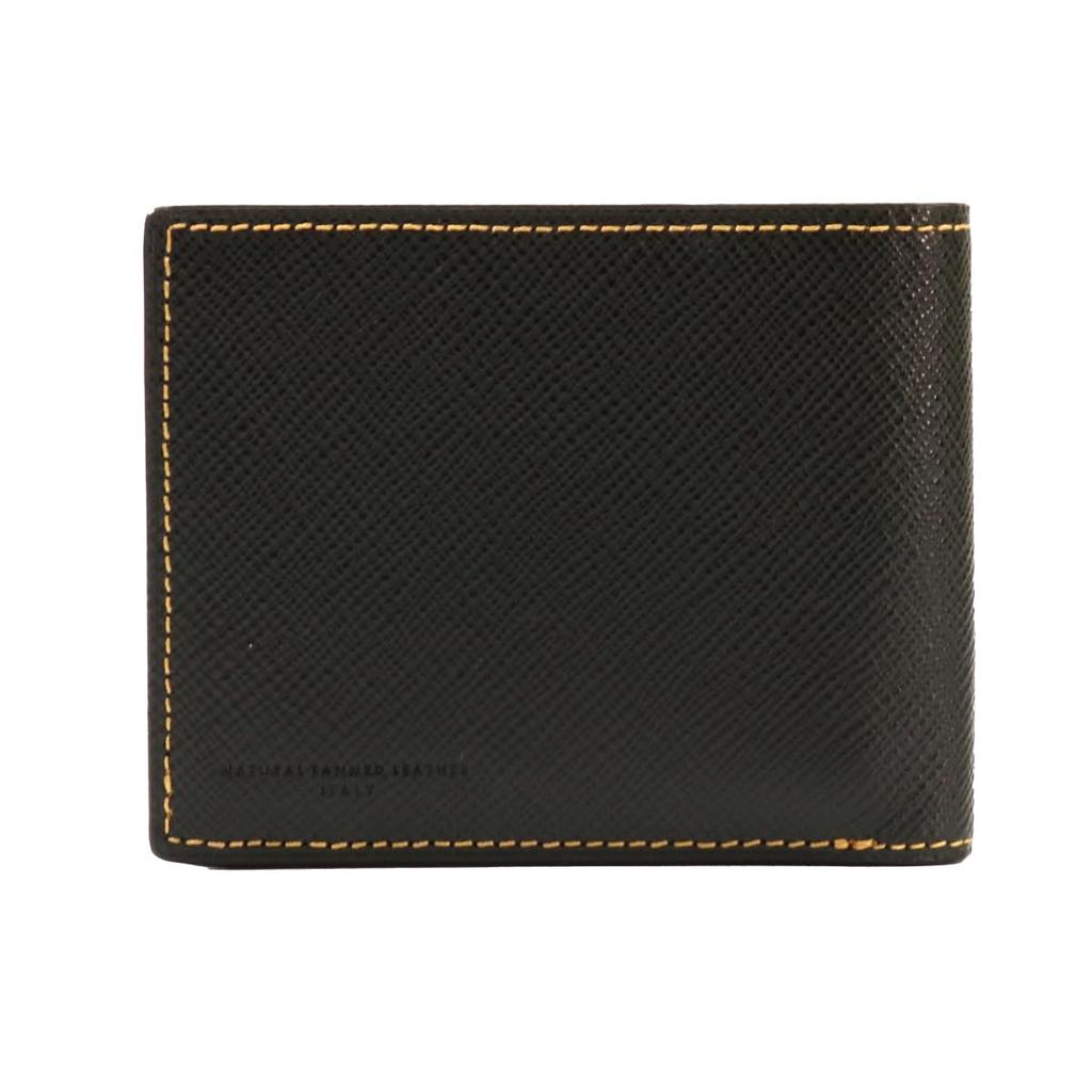 Кошелек двойного сложения из натуральной кожи Panama Custom Color Our Limited Black Gold 729624 Black x Gold [Takeokikuchi] Мужской [28]