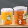 Plastic Cold Kettle Household Fruit Drink Cola Container Beer Barrel Large-capacity Food Storage Box with Faucet Herbal Teapot Water Bottle Cup Pots