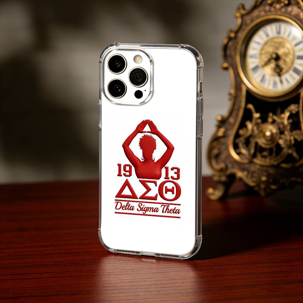 D-Delta S-Sigma Theta Phone Case For iPhone17,16,15,14,13Pro Max,us,Soft Silicone Transparent Cover