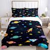 3pcs bedding set Space Adventure Includes 1 Comforter + 2 Pillowcases, Without Pillow Inserts, Soft Comfortable,Bedding Set,a0909041
