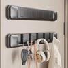 1PCS Suction Cup Hideable Coat Hook,Multi-functional Foldable Door Hooks for Entryway Bathroom,Home Storage Rack with 4/5/6 Hook