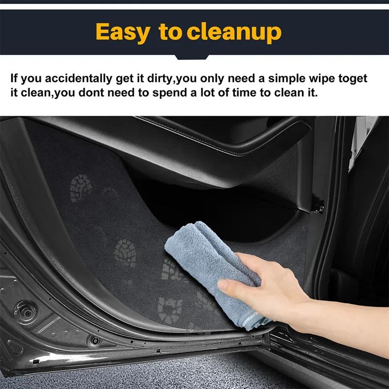 For Mazda 3 Axela 2019 2020 2021 2022 2023 2024 2025 LHD RHD Car Anti-kick Pad Suede Leather Carbon Pad Accessories Door Protect.