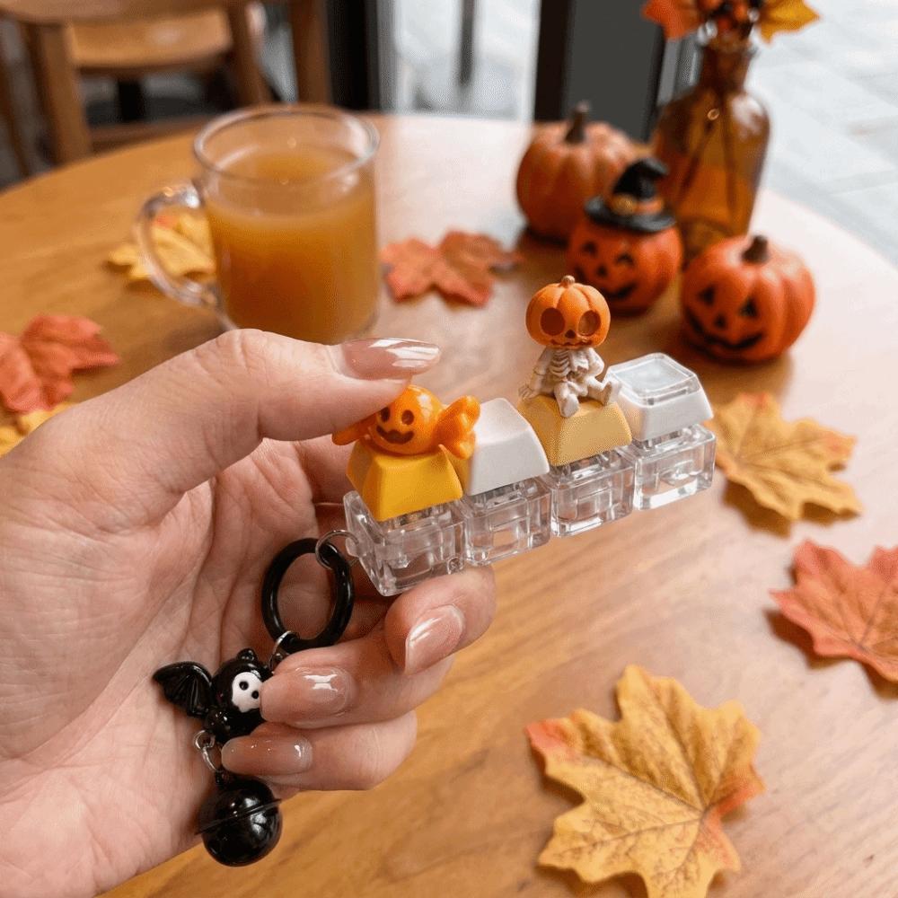 Soft Tactile Touch Fidget Keychain Smooth Rounded Edges Skull Candy Decor Halloween Party