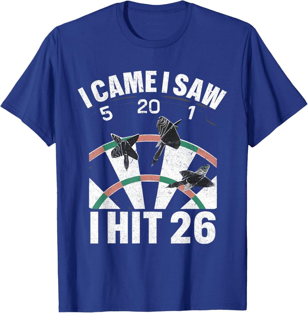 I Came I Saw I hit 26 Player Dartboards Lover Funny Unisex T-Shirt