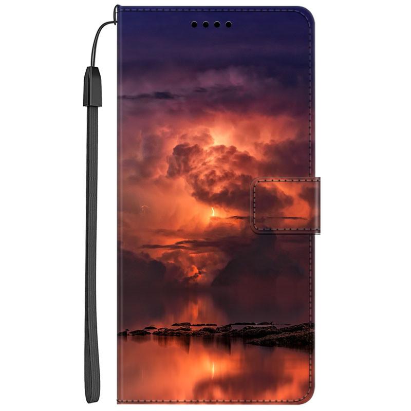 Flip Leather Case For Samsung S24 Ultra 5G Cover Book Wallet Seascape Coque for Samsung Galaxy S23 S22 S21 S20 Ultra S24Ultra