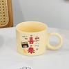 Cute Cake Cup with Lid Cartoon Ceramic Cup High Value Large Capacity Household Set Mug Girls Water Cup