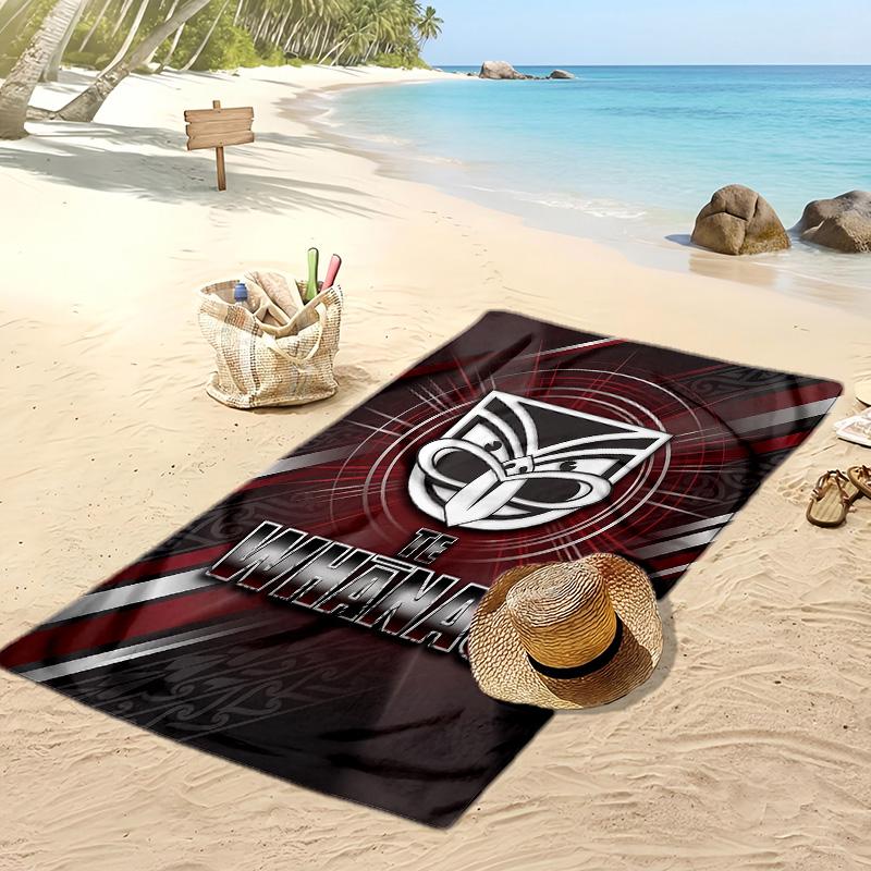 Пляжное полотенце с принтом Wigan Warriors Мягкое Портативное Быстросохнущее?Сухое полотенце для бассейна, летнего отпуска, активного отдыха на природе