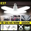 E27 Fan Shape Foldable 18/28/45/60W LED Bulb Deformation for Home Ceiling Light Warehouse and Garage White Light6500K Bulb