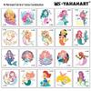 Cartoon Unicorn, Mermaid, Pirate, and Dinosaur Space Water Transfer Tattoo Stickers