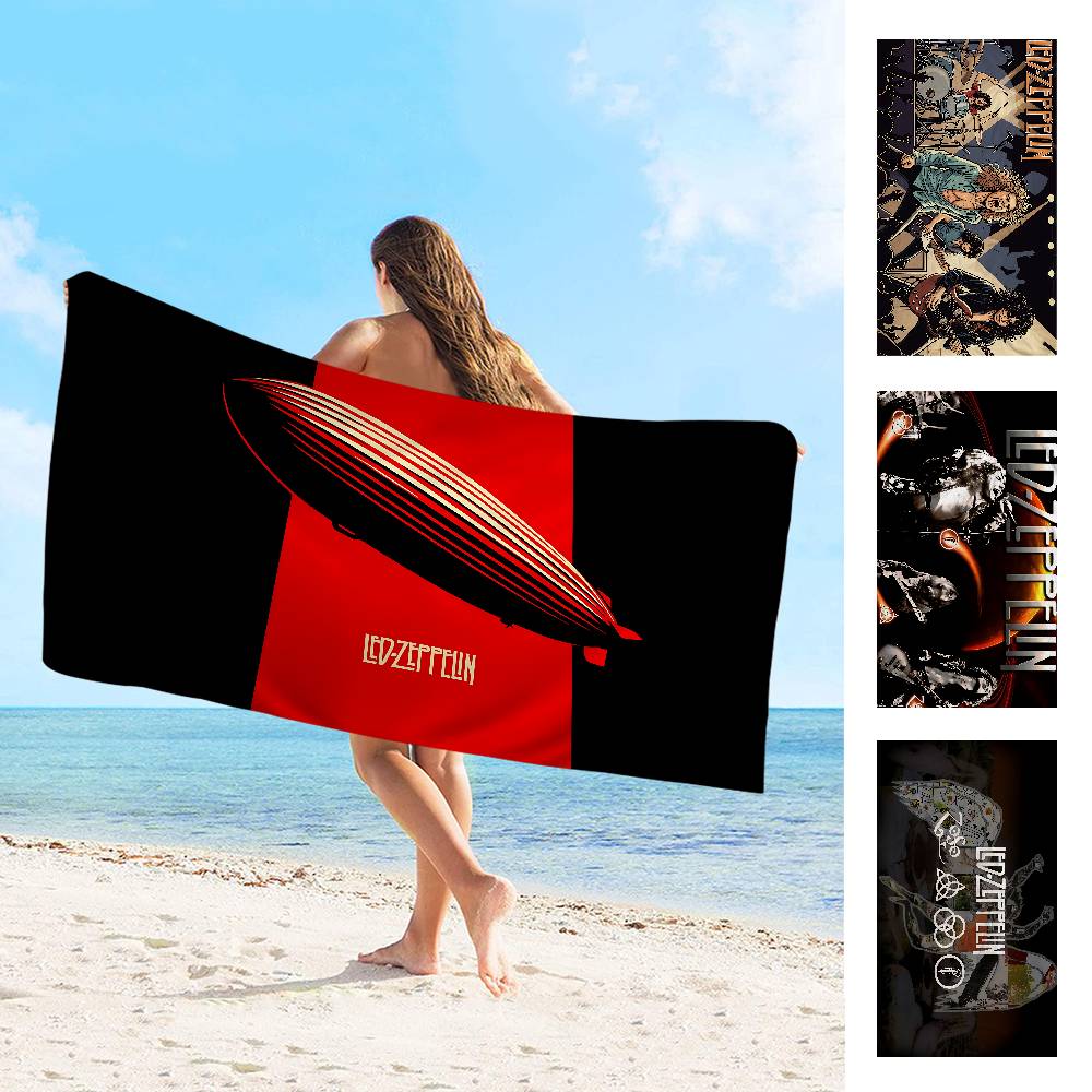 Classic Rock Band L-Led Z-Zeppelin Anime Beach Swimming Towel Soft Absorbent Washcloth Children's Gifts for Kids Travel Gym
