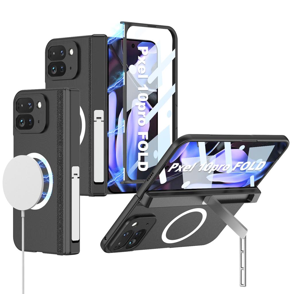 For Magsafe Wireless Charge Case for Google Pixel 10 9 Pro Magnetic Hinge Armor Screen Glass Cover for Pixel 10 Pro Fold Case