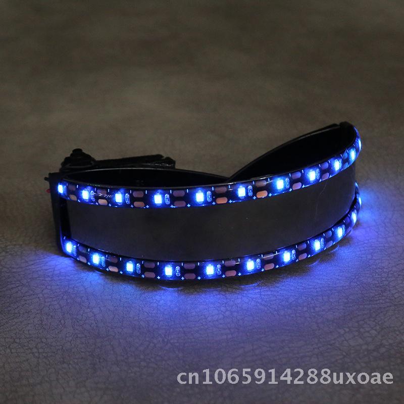 Amazon LED Светящиеся Солнечные Очки Белый Свет для Вечеринки Бара Музыкального Фестиваля Трансграничные Танцы Высокий Блеск Красный Свет Светящиеся в Темноте