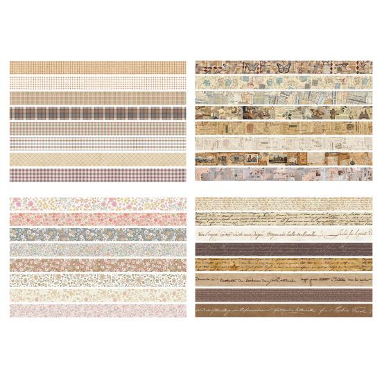 8 Rolls Retro Washi Tape Set Vintage Decorative Masking Tape for Scrapbooking Journaling Supplies DIY Crafts Gift Wrapping