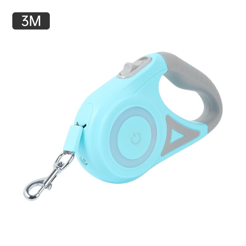 Светодиодная светящаяся веревка, Автоматический телескопический поводок для собаки, Веревка для выгула собаки, которая не держится в руках, Товары для поводка для домашних животных
