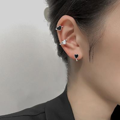 Медная Звезда Серьги для Ушей Сердце Зажимные Серьги Корейские Кольца Серьги Кафф Женские Клипсы для Ушей