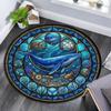 Marine Life Glass Round Area Rug Under Office Chairs Bedroom Living Room Home Decor