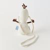 Cute Snowman Crystal Plush Kids Crossbody Bag Mini Shoulder Bag for Girls Gift Soft Plush with Crystal Decoration
