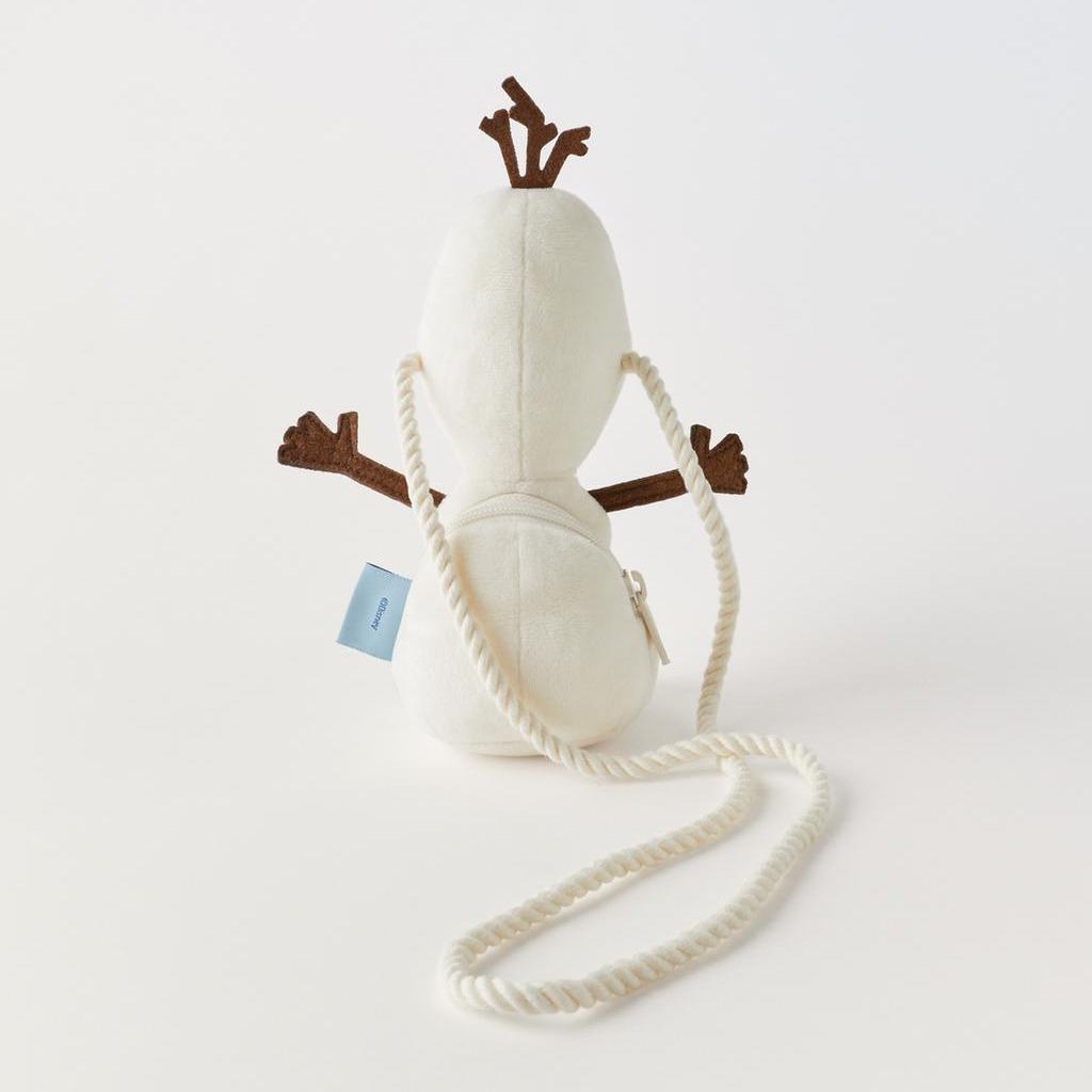 Cute Snowman Crystal Plush Kids Crossbody Bag Mini Shoulder Bag for Girls Gift Soft Plush with Crystal Decoration
