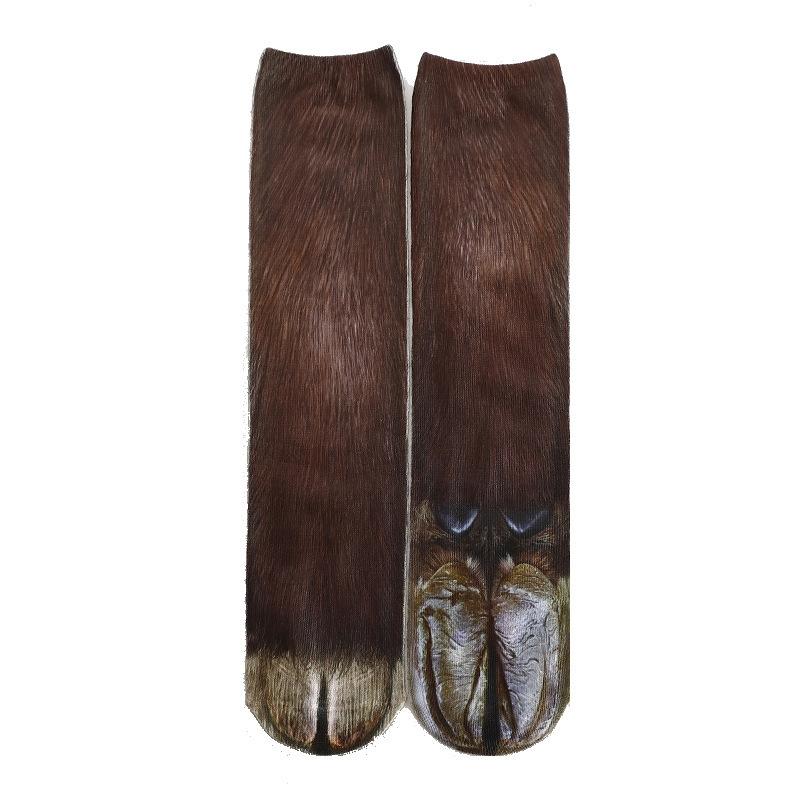 3D Animal Paw Socks Novelty Cute Leg Feet Sock Knee-High Funny Pattern Unisex Adult Women Men Girls Teen Kids Adult Couple Xmas Gifts Dress Crew Socks