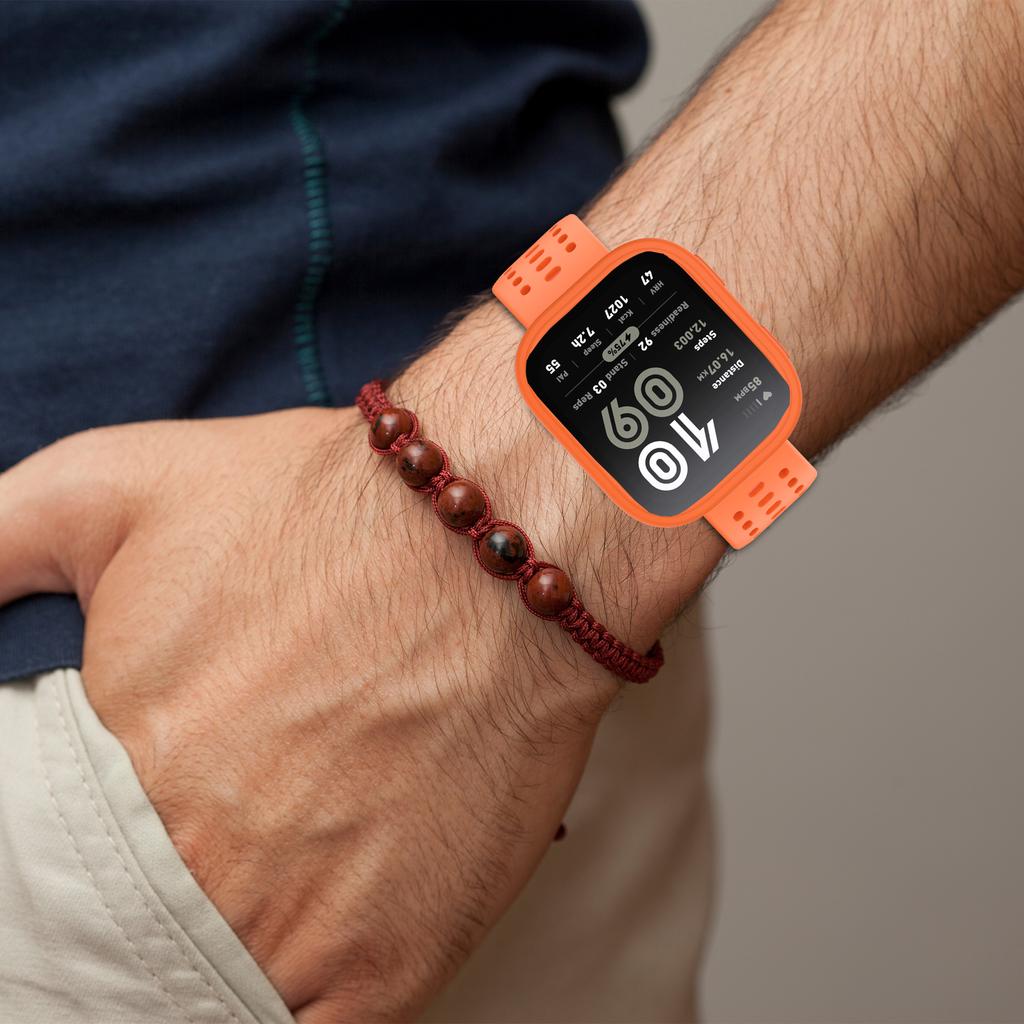 Оригинальный силиконовый+чехол для Amazfit Bip 6, аксессуары для ремешка, мягкий дышащий ремешок Correa+защитная накладка-бампер для браслета Amazfit Bip6