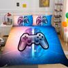 Комплект постельного белья с рисунком игрового контроллера 3D, игровая консоль, напечатанный пуховый пододеяльник с наволочкой, односпальная двуспальная кровать для подростков, полноразмерное украшение для дома