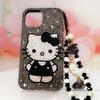 Phone Case IPhone 11 12 13 14 15 Pro Max Cute Kitten Rhinestone Design Shockproof Full Protection
