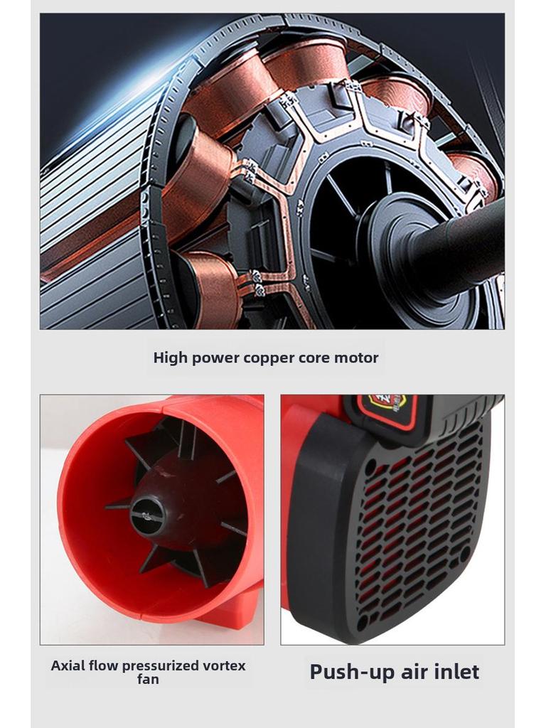 High-Power Storm Lithium Battery Blower: Hair Dryer, Leaf, Snow, and Dust Blower