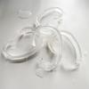 C-Shape Clear Shower Curtain Hooks for Shower Curtain, 12PCS Plastic Smooth Sliding Anti-Drop Shower Curtain Rings, Rust Resistant Decorative Shower