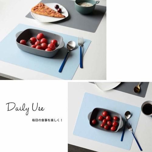 Set of 2 Silicone Placemats, Non-Slip Placemats for Dining (-40C-230C), 30x40cm, Water-Repellent, Insulating, Stain-Resistant, Washable, Stylish, So