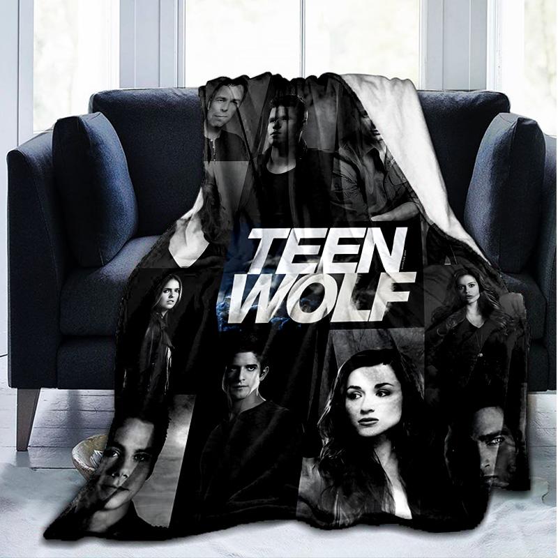 1PC Teen Wolf Flannel Blanket, Use for Birthday/Holiday Gift, Soft Blanket for Sofa/Bed/Camping/Office/Tourism Use,All Seasons