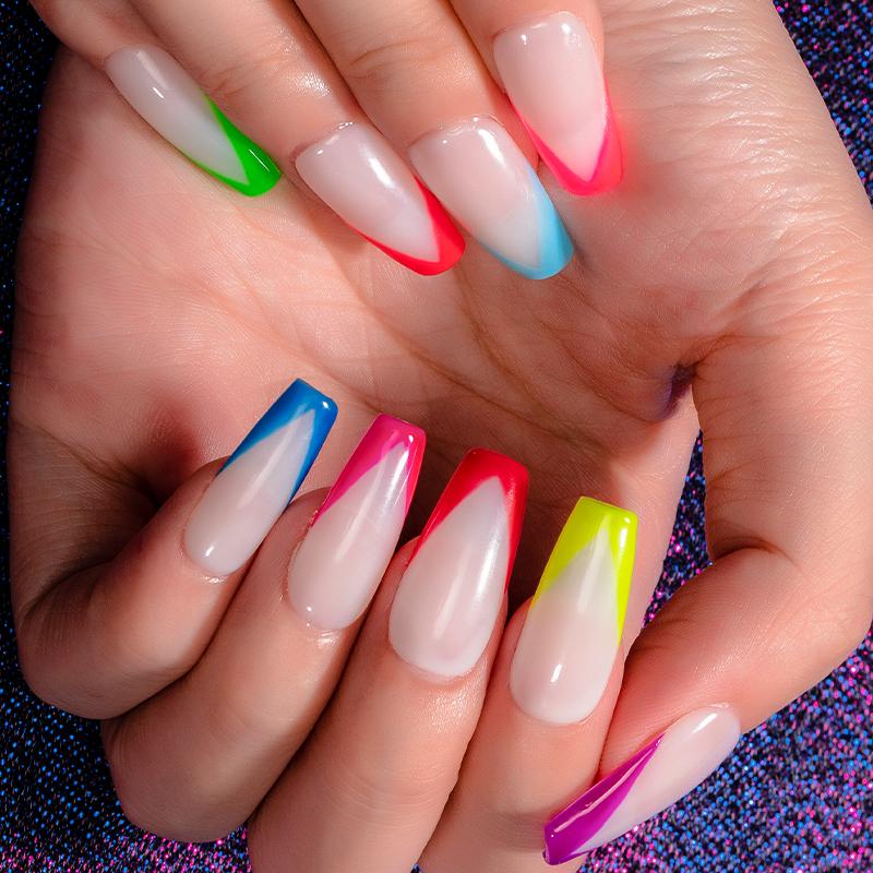 ROSALIND 5ml Neon Nail Gel Shiny Pen Bright For Nail Art Design LED/UV Lamp Base&Top Coat