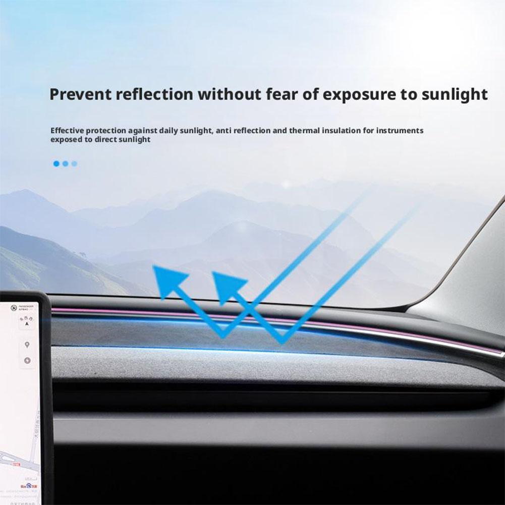 Замшевая накладка на приборную панель для Tesla Model Y Juniper, коврик, нескользящий, 2025, протектор, накладки на панель, A3X1