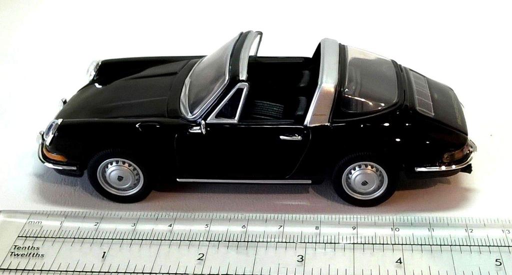 Мини-автомобиль Burago Porsche 911 Targa Convertible TARGA SPIDER 1967 1/32 (черный) [Элемент]