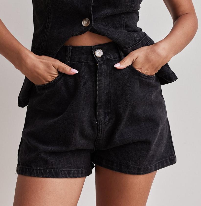 Spring/Summer 2025 European & American Fashion Sleeveless High Waist Loose Denim Shorts Set