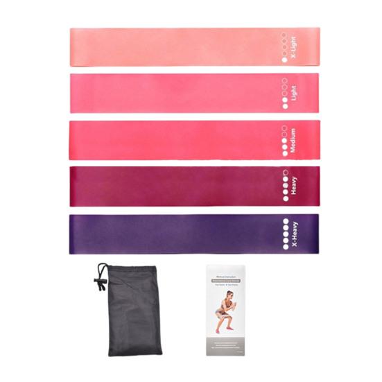 5 шт., эспандер для йоги, 5/10/20/30/40 фунтов, петля для упражнений, силовая тренировка, натяжная лента для кроссфита для растяжки, эластичная лента, оборудование для фитнеса