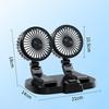 1 PC Car Mounted Fan Dual Use for Home and Car, Car Dual Head Fan Silent USB Car Interior Electric Fan
