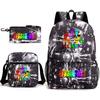 Rhythm Box Peripheral Elementary School Bag Starry Sky Backpack Three-piece Set